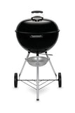 Weber Original Kettle E-5710 Charcoal Barbecue/Porcelain-Enamelled Lid & Bowl, 57 cm Cooking Surface, One-Touch Cleaning System, Lid Thermometer, Tripod Stand and Wheels, Black