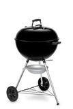 Weber Original Kettle E-5710 Charcoal Barbecue/Porcelain-Enamelled Lid & Bowl, 57 cm Cooking Surface, One-Touch Cleaning System, Lid Thermometer, Tripod Stand and Wheels, Black