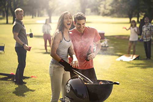 Weber Original Kettle E-5710 Charcoal Barbecue/Porcelain-Enamelled Lid & Bowl, 57 cm Cooking Surface, One-Touch Cleaning System, Lid Thermometer, Tripod Stand and Wheels, Black