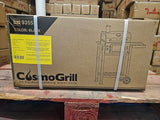 CosmoGrill Outdoor Jr. Smoker Barbecue Charcoal Portable BBQ Grill, Built-in Thermometer, Adjustable Charcoal Pan and Chimney, Wheels, Storage | Compact Coal BBQ Smoker for Home Garden Party Cooking
