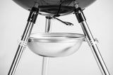 Weber Original Kettle E-5710 Charcoal Barbecue/Porcelain-Enamelled Lid & Bowl, 57 cm Cooking Surface, One-Touch Cleaning System, Lid Thermometer, Tripod Stand and Wheels, Black
